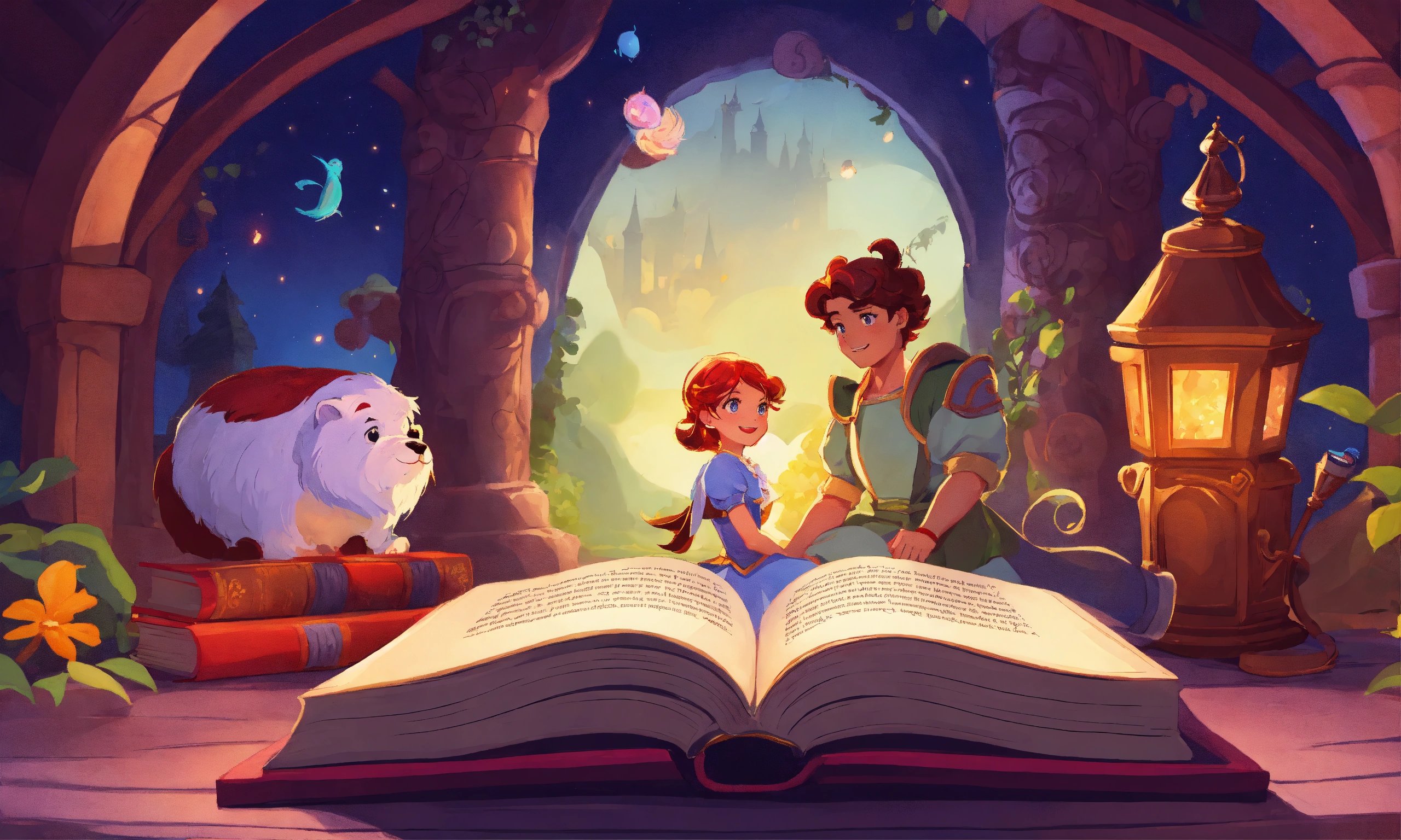 Cartoon style magical book and fairytale heroes.jpg
