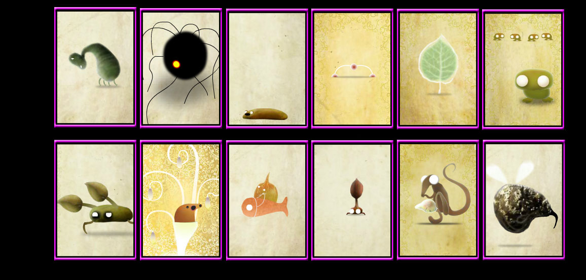 botanicula all creature cards animation