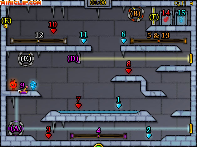Fireboy And Watergirl 3: The Ice Temple Level 28 Full Gameplay 