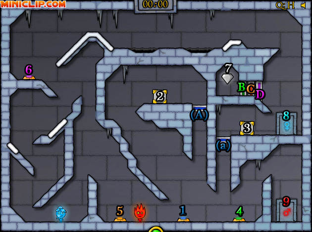 Fireboy and Watergirl: The Ice Temple - Walkthrough Level 8 