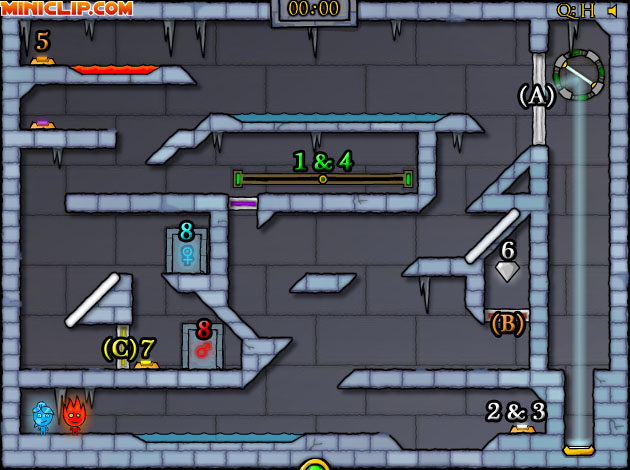 Miniclip Ice Temple [FireBoy & WaterGirl] Level 15 Guide 