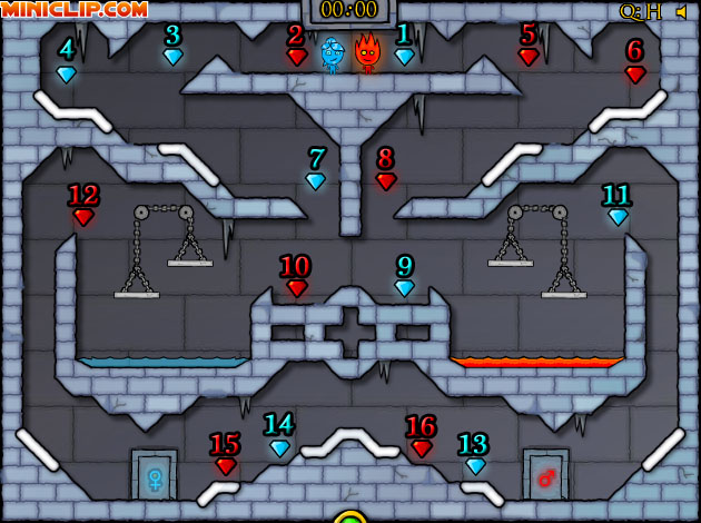Fireboy and Watergirl: The Ice Temple - Walkthrough Level 8 