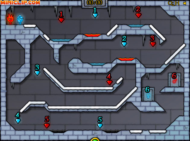 Fireboy and Watergirl: The Ice Temple - Walkthrough Level 5 