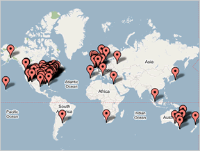 Frappr map of Jayisgames visitors