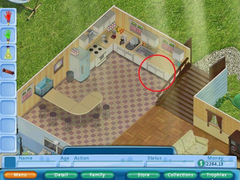 virtual families 2 kitchen sink is leaking