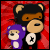 Ninja Bear and Purple Teddy