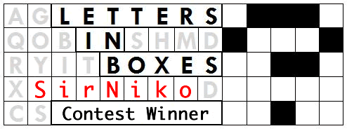 Letters in Boxes Contest Winner!