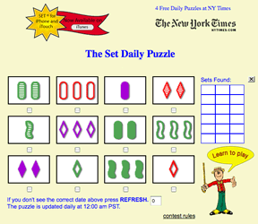 You completed today's puzzle, setgame.com